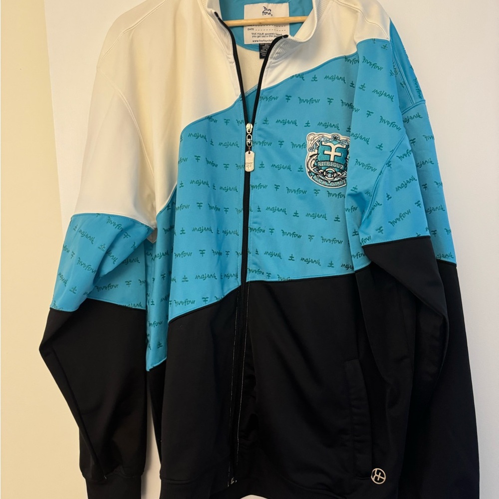 Five Four Blue and Black Windbreaker Jacket